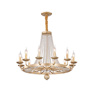 Shan 12-Light Gold Crystal Chandelier