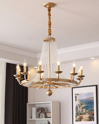 Shan 12-Light Gold Crystal Chandelier