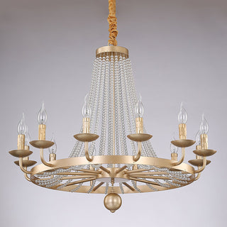 Shan 12-Light Gold Crystal Chandelier
