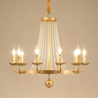 Shan 12-Light Gold Crystal Chandelier