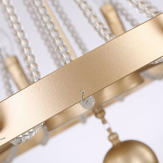 Shan 12-Light Gold Crystal Chandelier