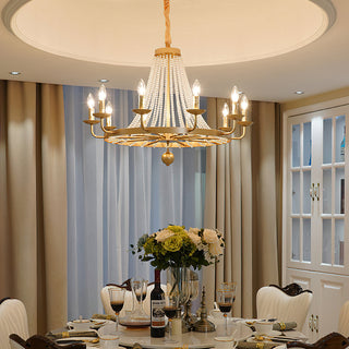 Shan 12-Light Gold Crystal Chandelier