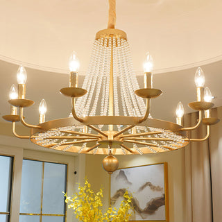 Shan 12-Light Gold Crystal Chandelier