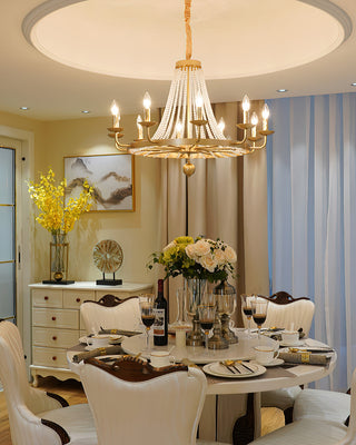 Shan 12-Light Gold Crystal Chandelier