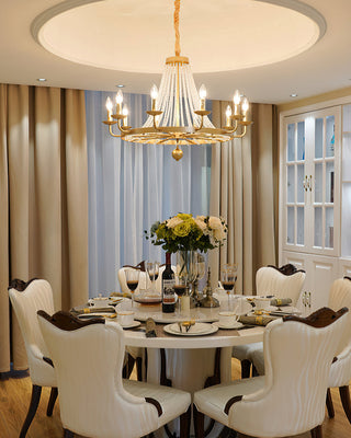 Shan 12-Light Gold Crystal Chandelier