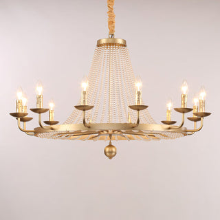 Shan 12-Light Gold Crystal Chandelier