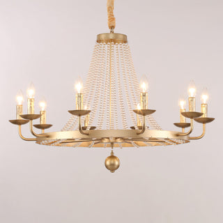 Shan 12-Light Gold Crystal Chandelier