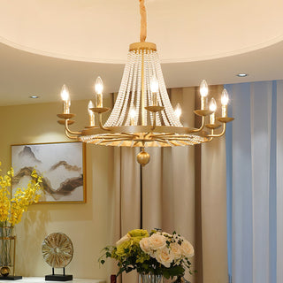 Shan 12-Light Gold Crystal Chandelier