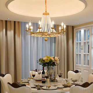 Shan 12-Light Gold Crystal Chandelier
