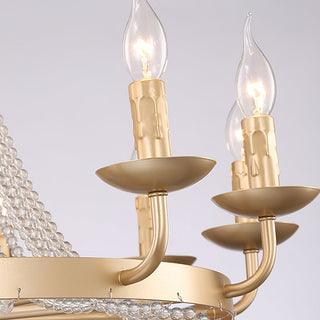 Shan 12-Light Gold Crystal Chandelier