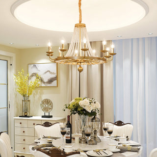 Shan 12-Light Gold Crystal Chandelier