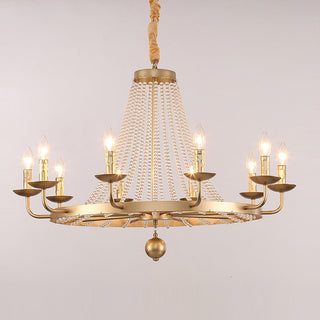 Shan 12-Light Gold Crystal Chandelier