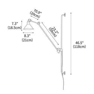 Versa Glide Scandinavian Iron Wall Light