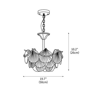 Shell Retro Glass Pearl Chandelier