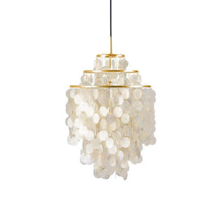 Aqua Veil Coastal Shell Chandelier