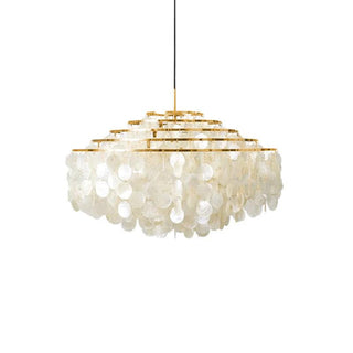 Aqua Veil Coastal Shell Chandelier