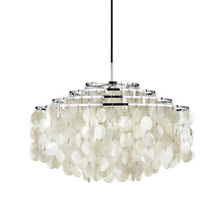 Aqua Veil Coastal Shell Chandelier