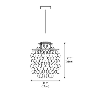 Aqua Veil Coastal Shell Chandelier