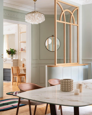 Aqua Veil Coastal Shell Chandelier