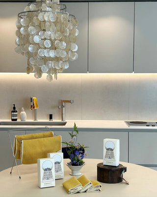 Aqua Veil Coastal Shell Chandelier