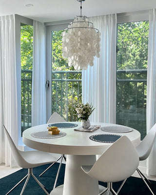 Aqua Veil Coastal Shell Chandelier
