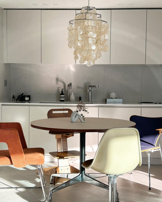 Aqua Veil Coastal Shell Chandelier