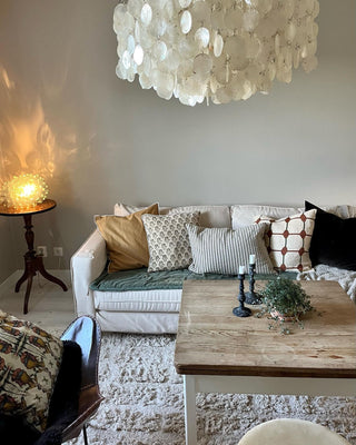 Aqua Veil Coastal Shell Chandelier