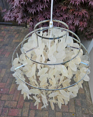 Aqua Veil Coastal Shell Chandelier