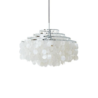 Aqua Veil Coastal Shell Chandelier