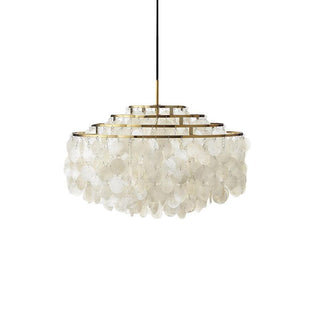 Aqua Veil Coastal Shell Chandelier