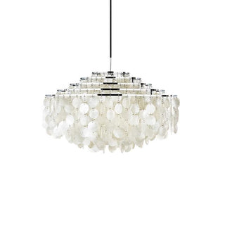 Aqua Veil Coastal Shell Chandelier