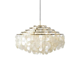 Aqua Veil Coastal Shell Chandelier