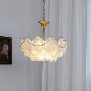 Shell Retro Glass Pearl Chandelier