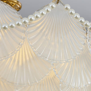 Shell Retro Glass Pearl Chandelier