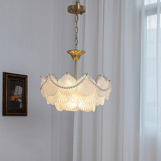 Shell Retro Glass Pearl Chandelier