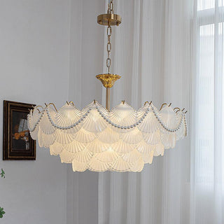 Shell Retro Glass Pearl Chandelier