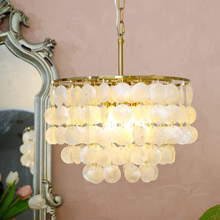 Chime Natural Shell Chandelier