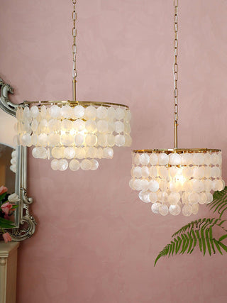 Chime Natural Shell Chandelier