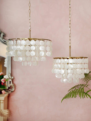 Chime Natural Shell Chandelier