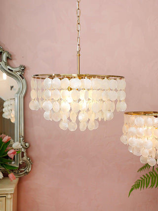Chime Natural Shell Chandelier