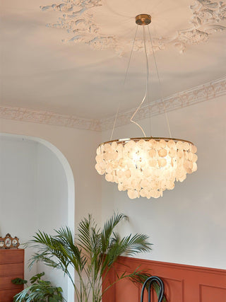 Chime Natural Shell Chandelier