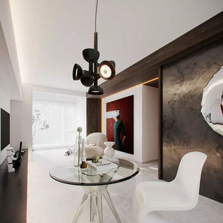 Sibilla Sculptural Black Pendant Light