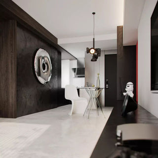 Sibilla Sculptural Black Pendant Light