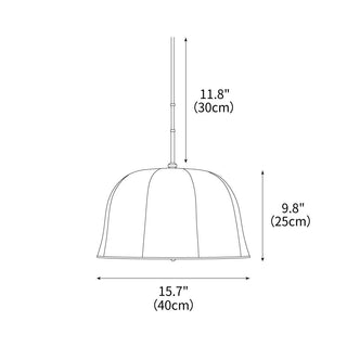 Sienna Natural Linen Pendant Light