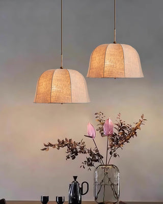 Sienna Natural Linen Pendant Light