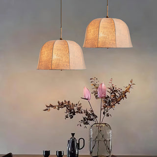 Sienna Natural Linen Pendant Light