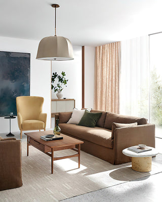 Sienna Natural Linen Pendant Light