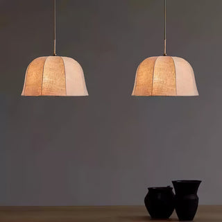 Sienna Natural Linen Pendant Light
