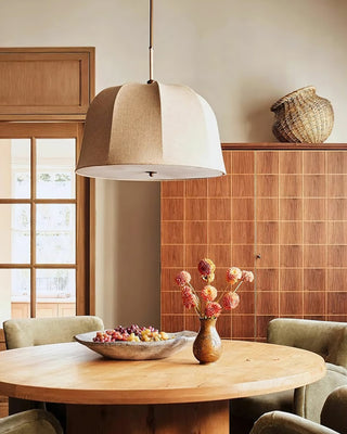 Sienna Natural Linen Pendant Light