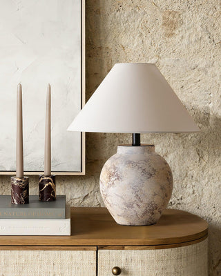Sierra Clay Natural Fabric Table Light